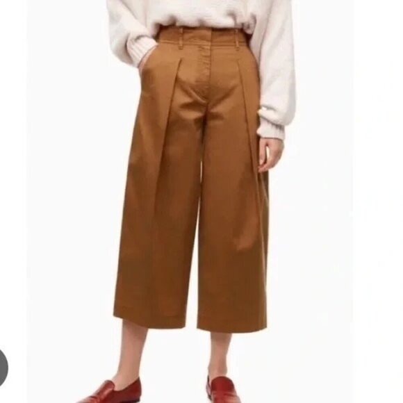 Aritzia Pants - Aritzia Babaton Beecroft Wide Leg Cropped Pants High Rise Pleated Culott…